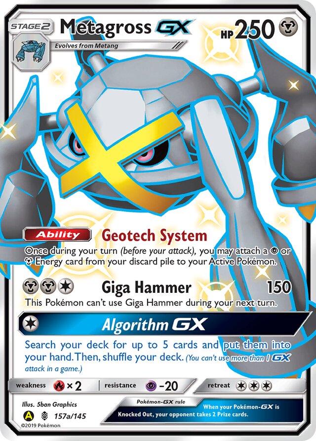 Hidden Fates Metagross GX Pokémon card